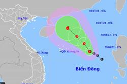 Áp thấp nhiệt đới khả năng mạnh lên thành bão trên Biển Đông