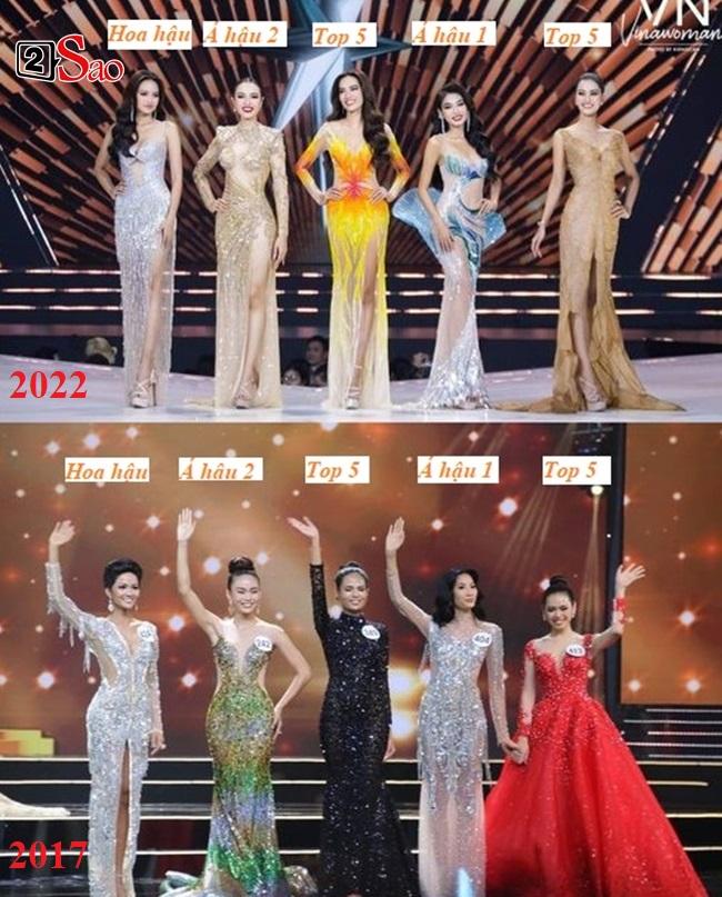 Trùng hợp khó tin top 5 Hoa hậu Hoàn vũ Việt Nam 2017 - 2022-2