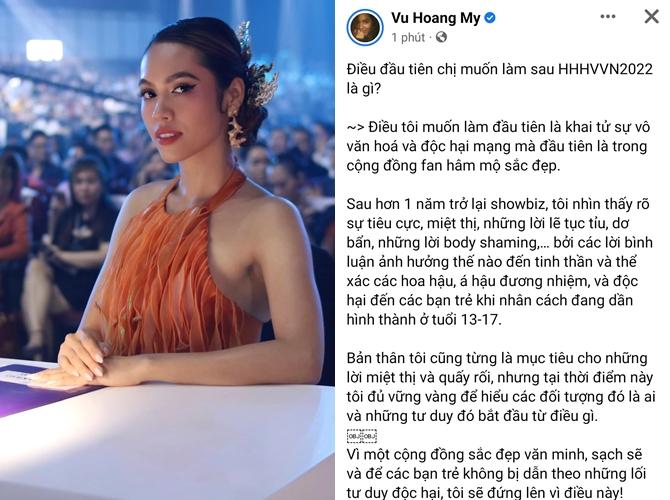 Hoàng My đòi khai tử một điều sau Miss Universe Vietnam 2022-2