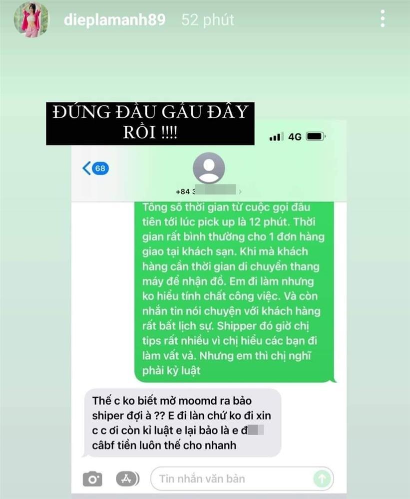 Diệp Lâm Anh cãi lộn shipper, ai dè gặp ngay đầu gấu-3