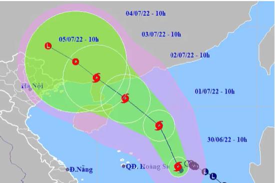 Bão số 1 có bán kính gió mạnh rất rộng, có thể đổ bộ vào Bắc Bộ