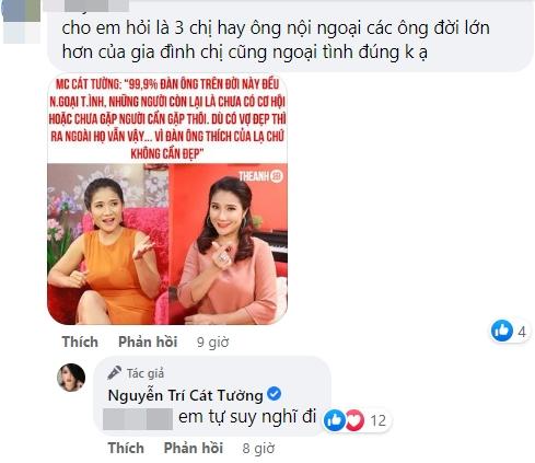 Cát Tường bị mỉa mai phát ngôn 99,9% đàn ông ngoại tình-3