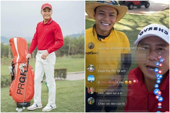 Hồng Đăng lòe loẹt như 'tắc kè hoa' đánh golf với Hồ Hoài Anh