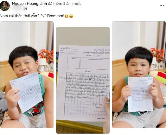 Cười xỉu xem MC Hoàng Linh xử lý quý tử mắc lỗi-1