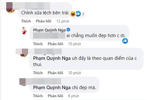 Quỳnh Nga khoe sắc xinh đẹp nhưng bị soi dấu vết sống ảo-2