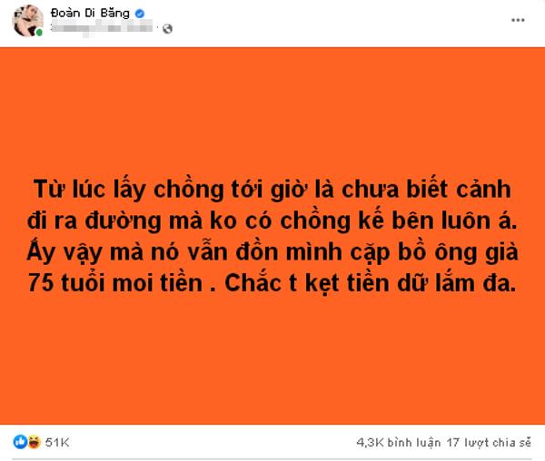 Phản ứng Đoàn Di Băng khi bị đồn thiếu tiền, cặp ông già 75 tuổi-1