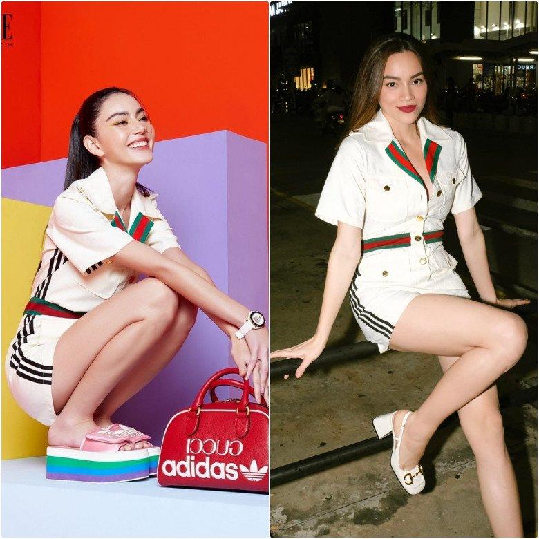 Mặc giống hệt Hà Hồ, Mai Davika để lộ body da bọc xương-7