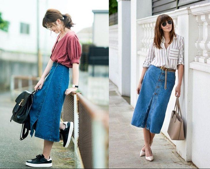8 Cách phối đồ cùng chân váy jean đẹp nhất  TH Điện Biên Đông