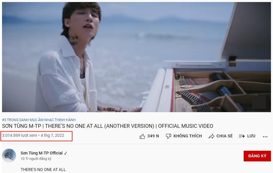 MV của Sơn Tùng M-TP lượt xem lẹt đẹt dù kênh 10 triệu subscriber-4
