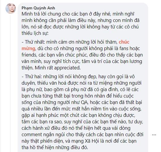 Phạm Quỳnh Anh dạy dỗ những kẻ soi mói đời tư bầu bí-3