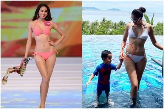 Phạm Hương 2 con mặc bikini 'khét' hơn cả thời thi Hoa hậu Hoàn vũ?