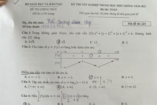 Đề thi và gợi ý giải đề tiếng Anh kỳ thi tốt nghiệp THPT 2022-7