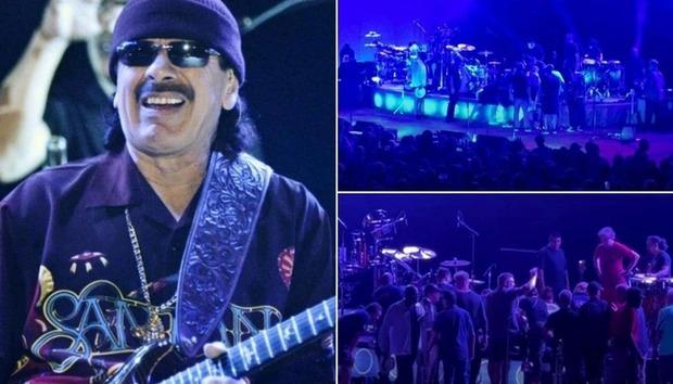Carlos Santana ngất xỉu trên sân khấu ở Michigan vì nóng và mất nước-1