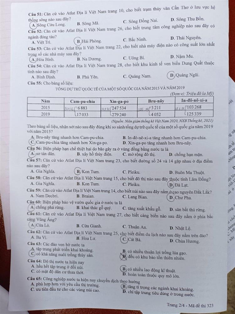 Thi tốt nghiệp THPT 2022: Gợi ý đáp án môn Lịch sử, Địa lý, Giáo dục Công dân-4