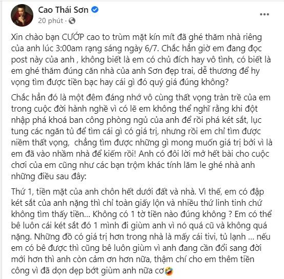 Cao Thái Sơn công khai clip kẻ trộm hoành hành biệt thự-4