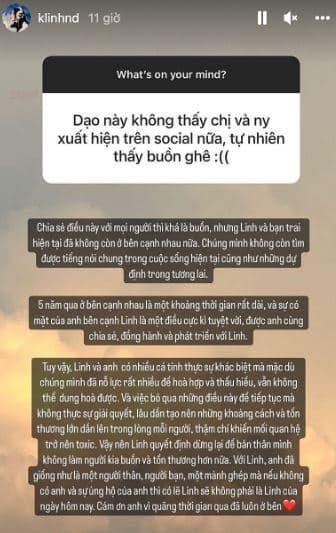 Cô em Trendy Khánh Linh chia tay bạn trai sau 5 năm hẹn hò-1