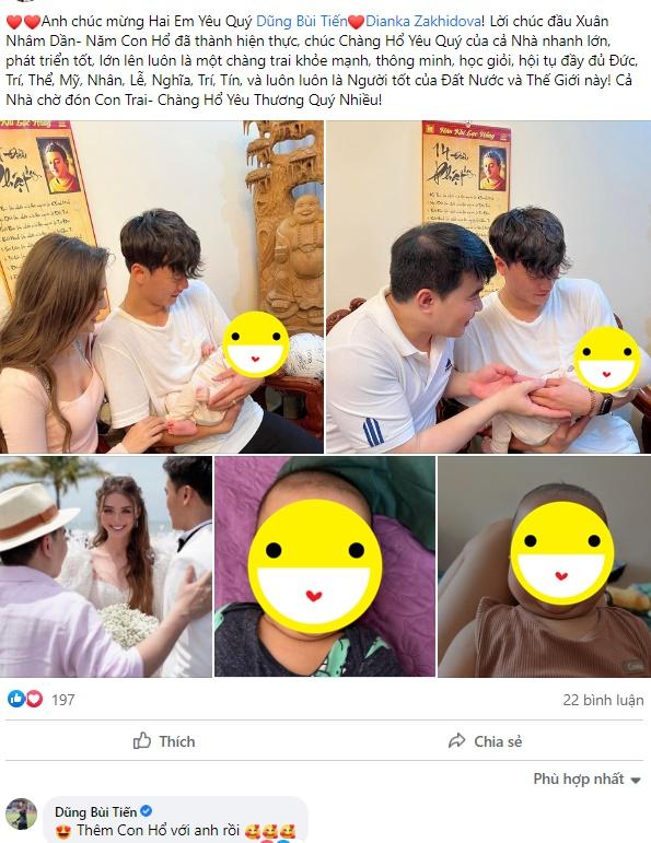 Bùi Tiến Dũng và vợ Tây tổ chức tiệc, lộ giới tính con đầu lòng-2