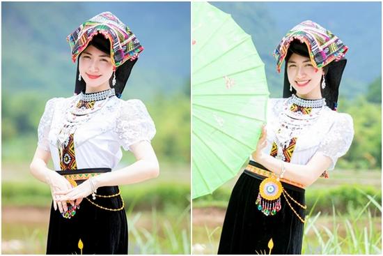 Hòa Minzy lộ bàn tay gân guốc khi diện trang phục dân tộc Thái