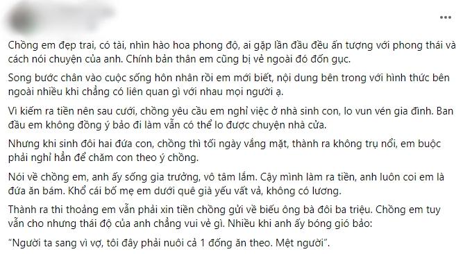 Mẹ đẻ ốm nặng, vợ xin chồng tiền chữa bệnh thì bị ép ký giấy ly hôn-1