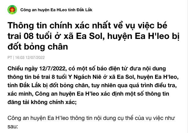 Thực hư thông tin bé trai 8 tuổi bị tẩm xăng đốt vì không chịu đi ăn trộm-1