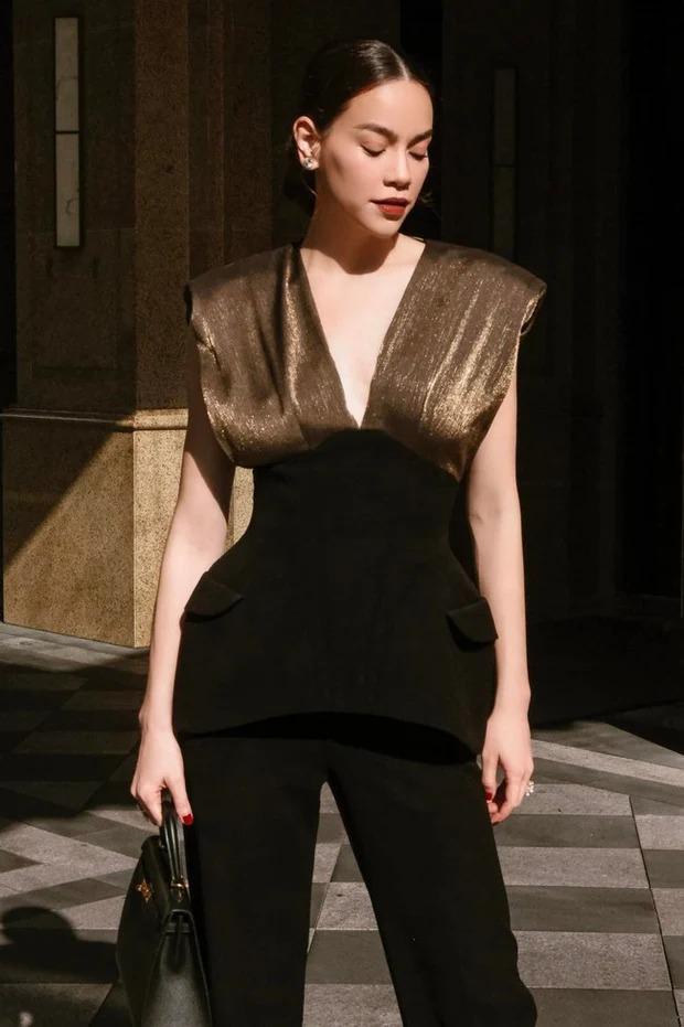 Mặc lại đồ công sở của Hà Hồ, Hoa hậu Ngọc Châu liệu có đẹp hơn?-3