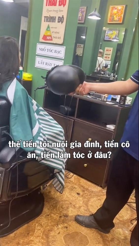 Đang làm tóc thì chồng tới mắng xa xả, vợ uất ức: Ô sin còn có lương-4