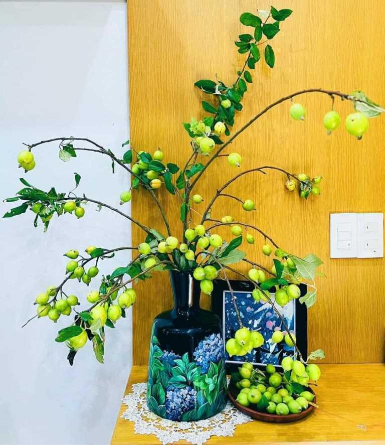 Cành táo mèo đầu mùa giá rẻ bất ngờ, chị em háo hức mua cắm chơi-1