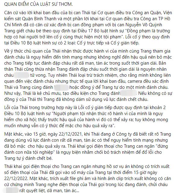 Bóc trần cha ruột khai ngụy biện, đổ lỗi người tình đánh tử vong bé V.A-3