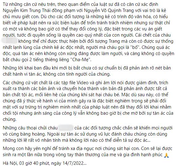 Bóc trần cha ruột khai ngụy biện, đổ lỗi người tình đánh tử vong bé V.A-4