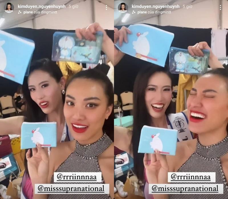 Hoa hậu Nhật tặng Kim Duyên ví Doraemon, dân mạng hú hồn-1