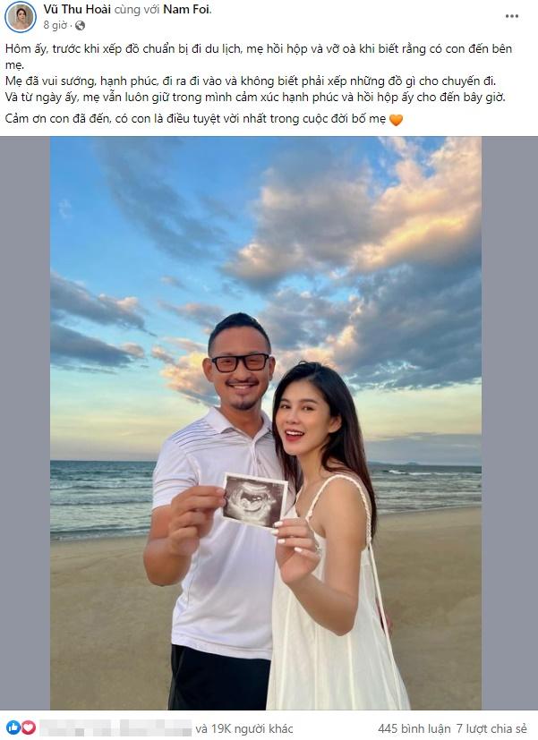 MC Thu Hoài xác nhận mang thai với chồng đại gia, sao Việt chúc mừng-1
