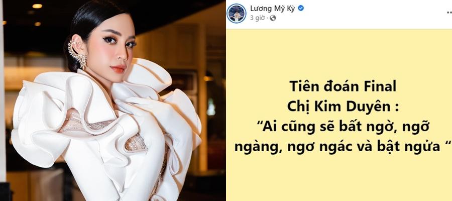 Lương Mỹ Kỳ đoán kết quả Kim Duyên sát giờ G, netizen nổi đóa-2