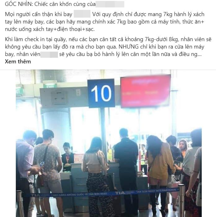 Đem hành lý quá cân, khách qua được cửa check in nhưng vẫn bị phạt-2