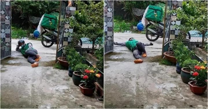 Khi shipper hết lòng vì thượng đế, lội ra giữa biển để giao đồ ăn-6