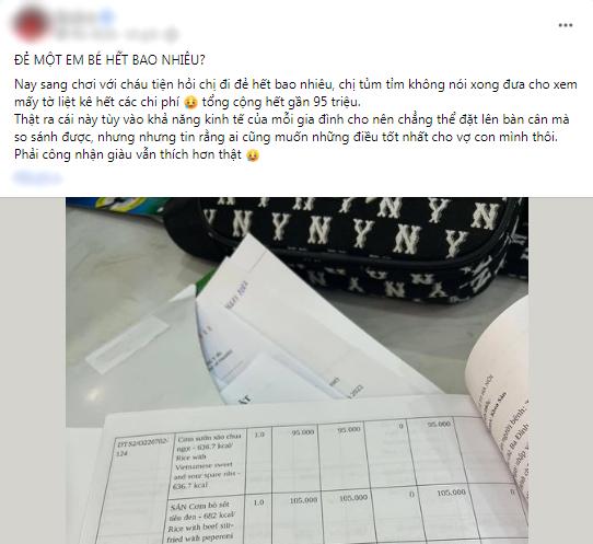 Mẹ trẻ khoe nhẹ chi phí sinh nở, phát hoảng trăm triệu chứ nhiêu-1