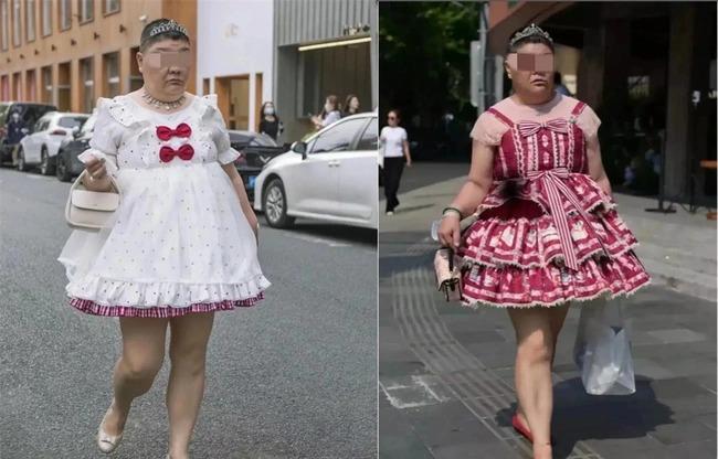 Phản ứng trung niên mặc váy công chúa bóc trần mặt xấu lòng người-1