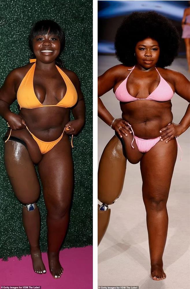 Mẫu ngoại cỡ cụt chân diễn bikini cùng chân dài Victoria’s Secret-8
