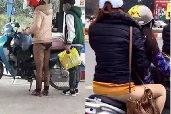 Hai cô gái gây sốt với thân hình béo ú, mặc đồ lót đứng đường-9