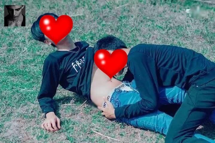 Hai chàng trai hành sự ngay giữa ban ngày trên đồng cỏ-2