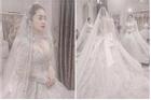 Hé lộ váy cưới hoàng gia tôn vòng 1 nảy nở của Khánh Thi
