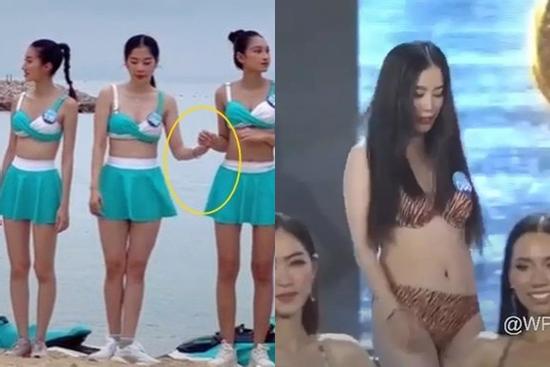 Nam Em loạng choạng bấu víu bạn thi Miss World vì lý do sức khỏe?