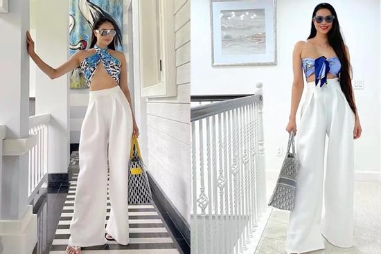 Là Hoa hậu giàu có, Phạm Hương vẫn chăm diện lại đồ cũ