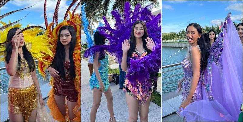 Thí sinh Miss World Vietnam 2022 mặc hở, uốn éo trên xe diễu hành-2