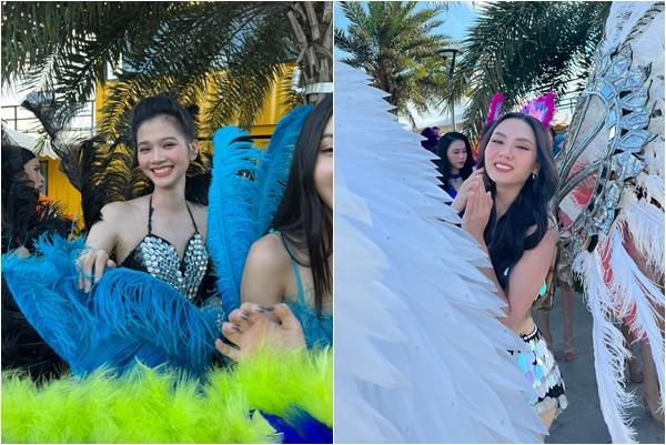 Thí sinh Miss World Vietnam 2022 mặc hở, uốn éo trên xe diễu hành-3