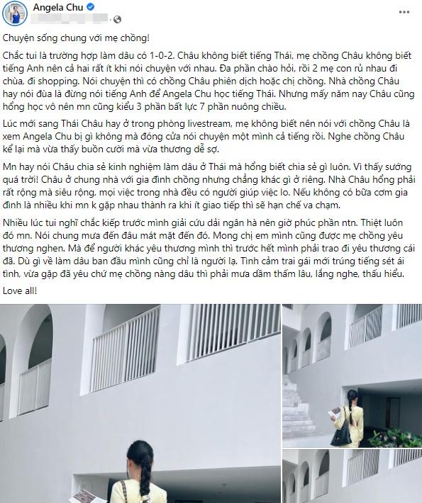 Angela Chu tiết lộ cuộc sống làm dâu hào môn có 1-0-2-1