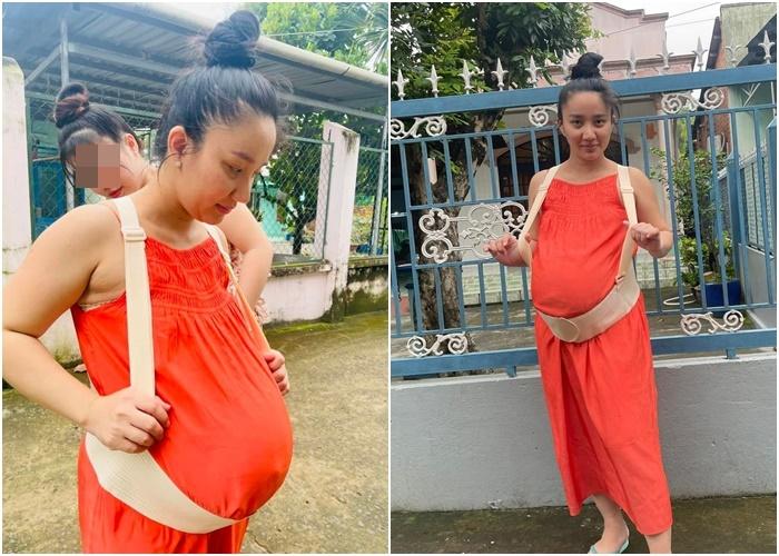 Vợ Lê Dương Bảo Lâm mặt mộc kém sắc vài tiếng trước khi đẻ-8