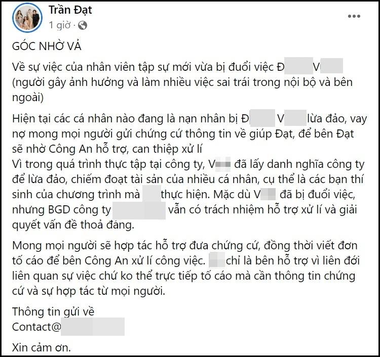 Stylist Trần Đạt chỉ mặt cộng sự lừa đảo, mời công an vào cuộc-2