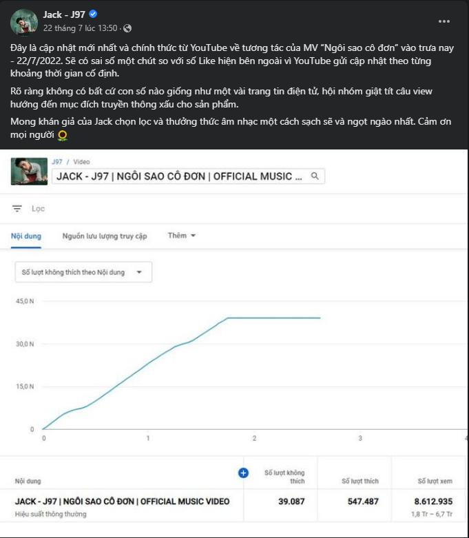 Jack bị tố giả mạo lượng dislike hòng che mắt cư dân mạng-3