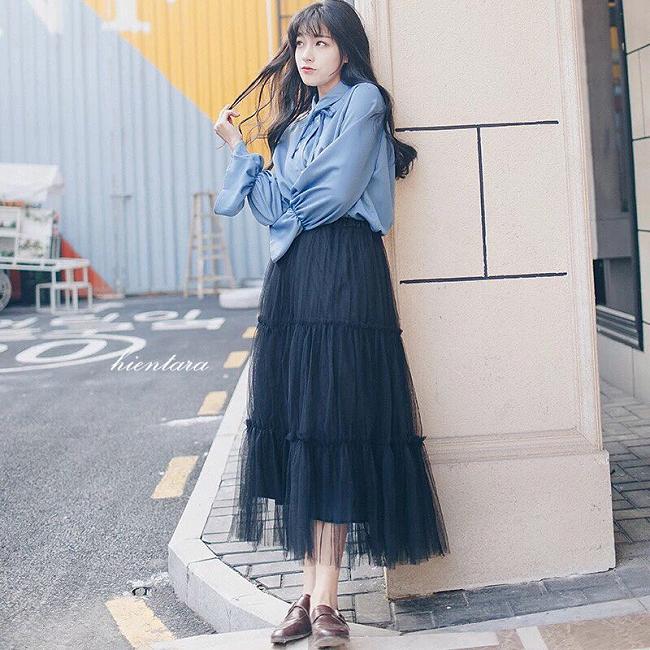 Công thức mix đồ với chân váy lưới ngọt ngào ngày hè-3