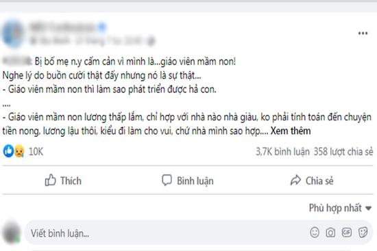 Yêu 6 năm vẫn bị gia đình ngăn cấm chỉ vì bạn gái làm cô nuôi dạy trẻ